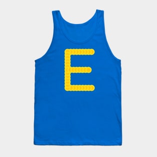 Future Typo 1 - Yellow 3D Letter E Tank Top